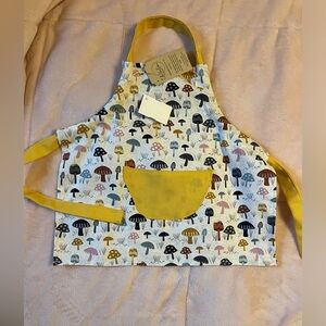 Handmade Adjustable Apron kids 18M - 4T - Mushrooms